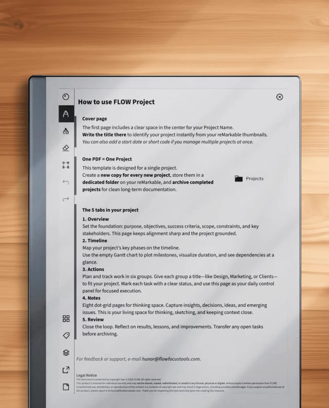 FLOW Project review and archive section