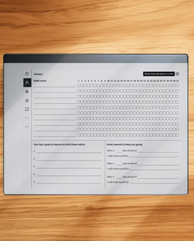 FLOW Tracker on reMarkable device